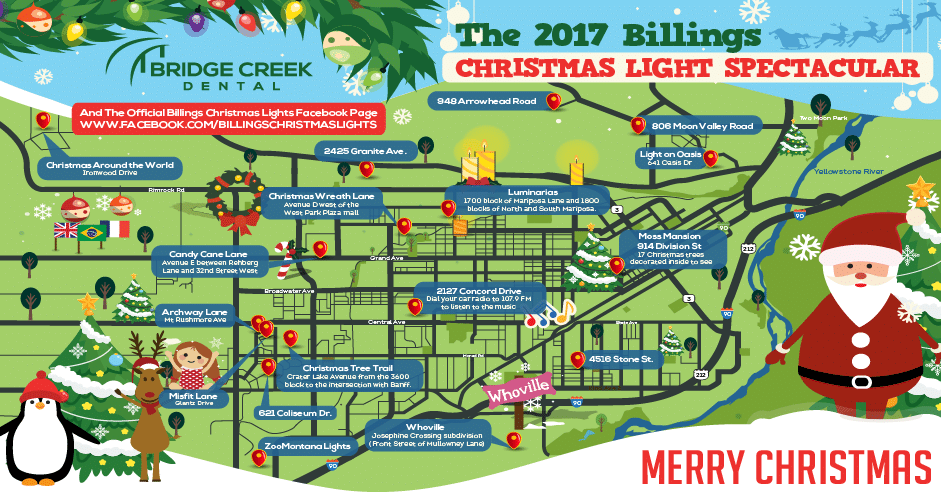 Billings Christmas Light Map 2017 - Link Image